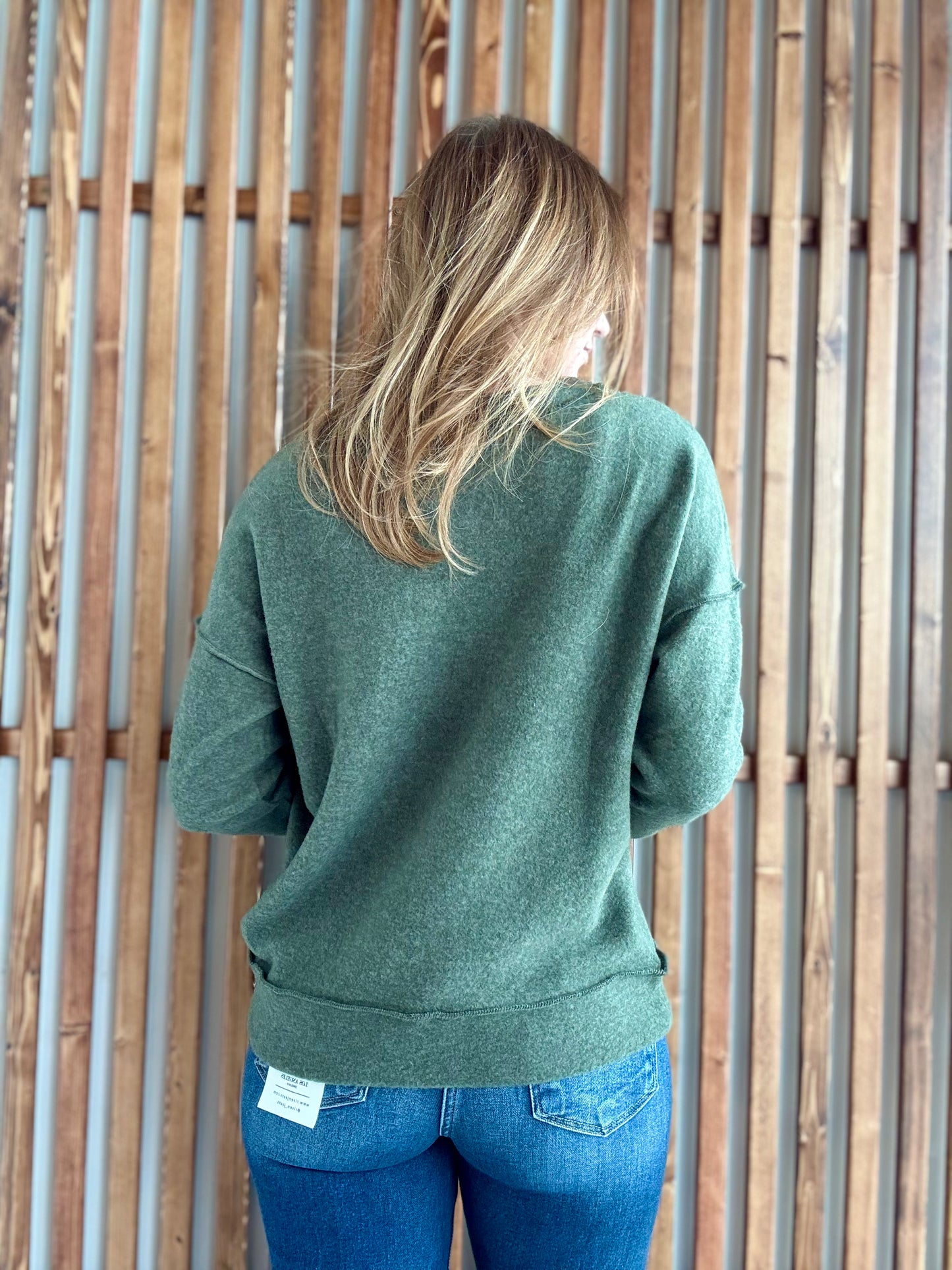 Brushed Hacci Drop Shoulder Sweater