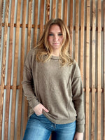 Brushed Hacci Drop Shoulder Sweater