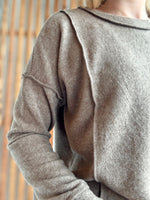 Brushed Hacci Drop Shoulder Sweater