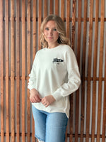 Iowa Left Chest Flag Sweatshirt with Pockets