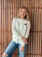 Iowa Left Chest Flag Sweatshirt with Pockets