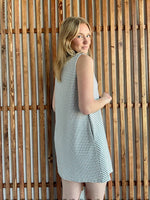 Black & White Striped Collared Dress