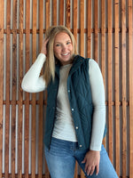 Remy Zip Up Vest - Teal