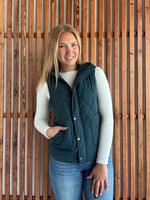 Remy Zip Up Vest - Teal