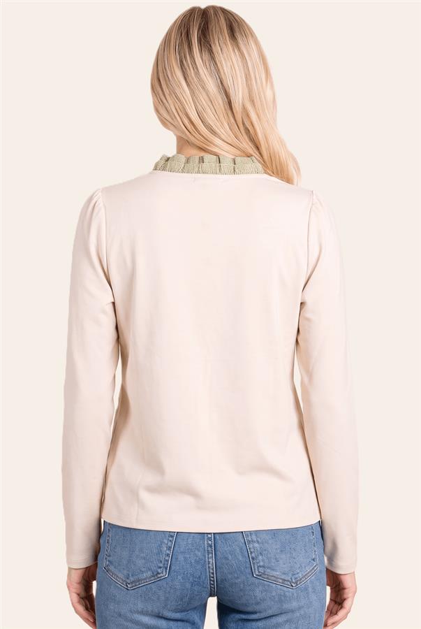 Frill V Neck Top