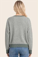 Multi Color Button Cardigan: Lt Olive