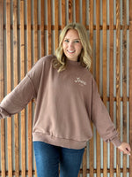 Iowa est. 1846 Mock Neck Sweatshirt - Dusty Rose