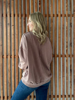 Iowa est. 1846 Mock Neck Sweatshirt - Dusty Rose