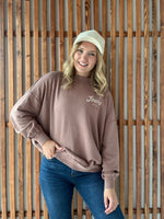 Iowa est. 1846 Mock Neck Sweatshirt - Dusty Rose