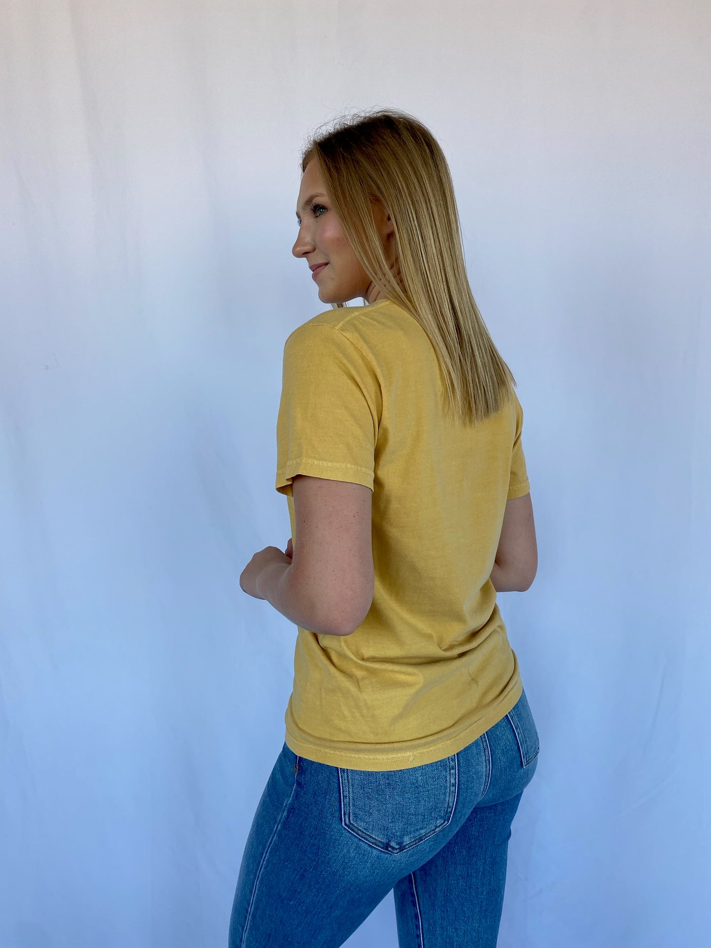 Mustard IOWA Distressed - Cream Letters