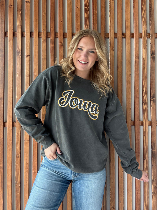 Double Layer Vintage Iowa Sweatshirt