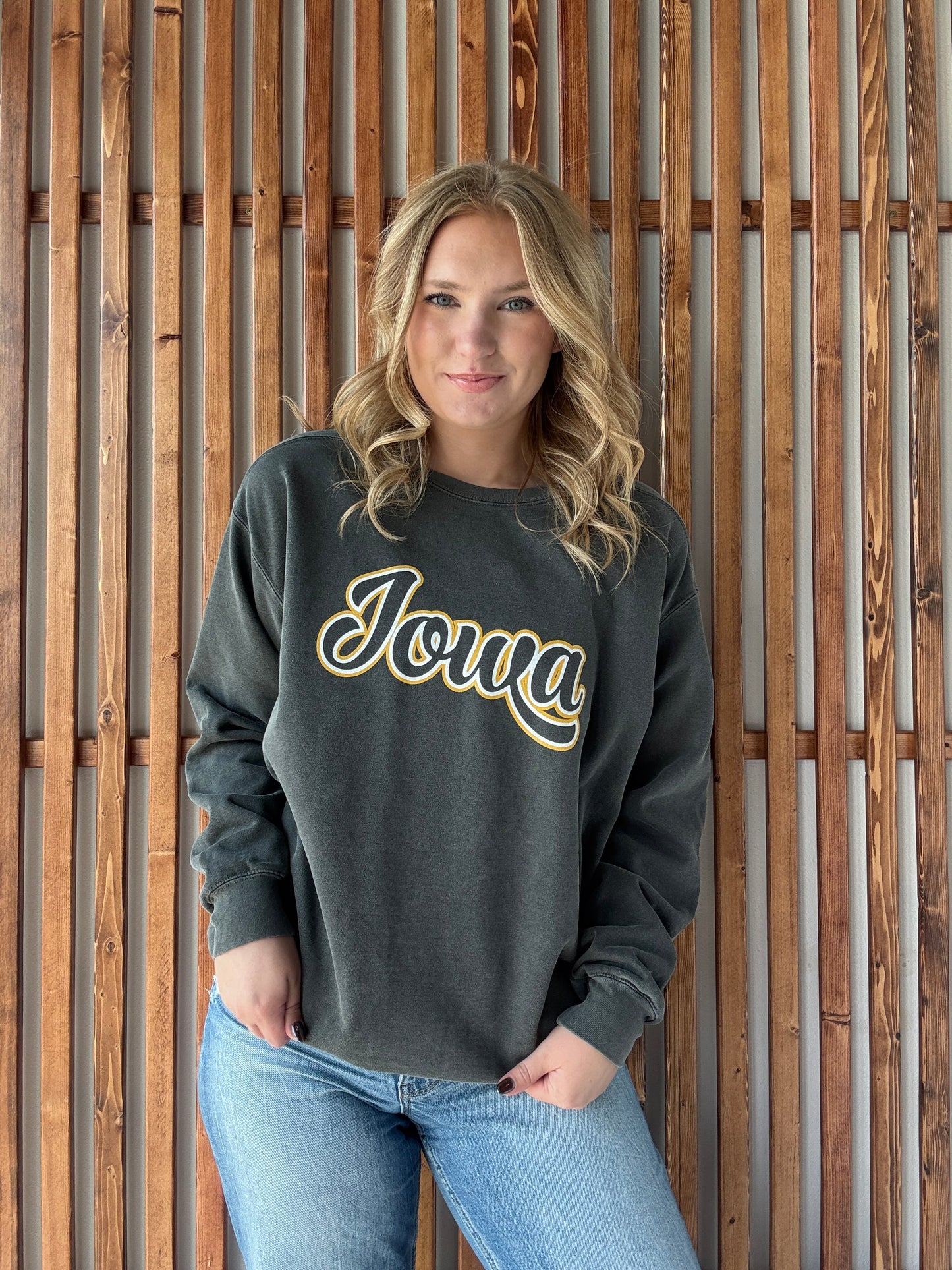 Double Layer Vintage Iowa Sweatshirt