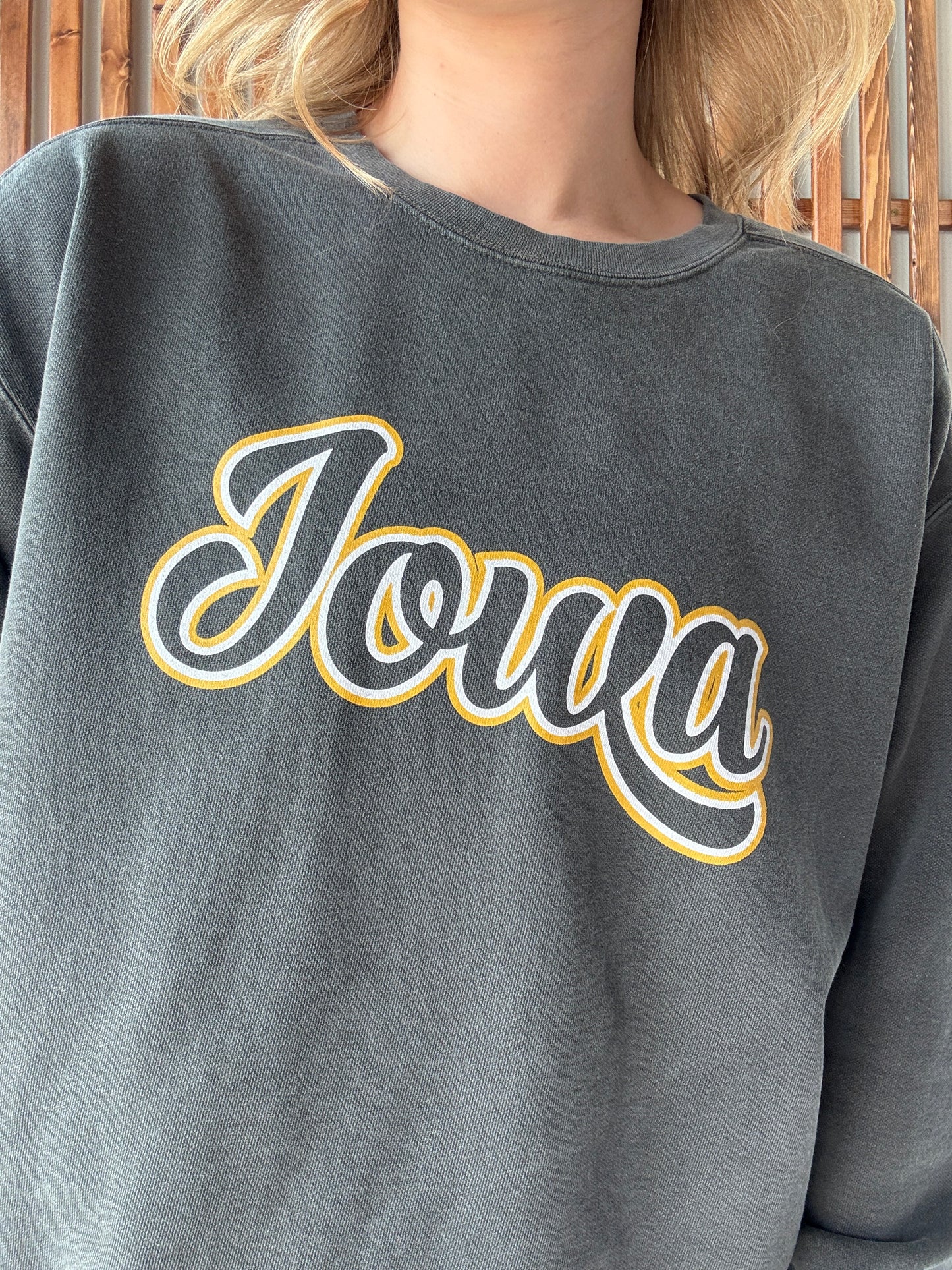 Double Layer Vintage Iowa Sweatshirt