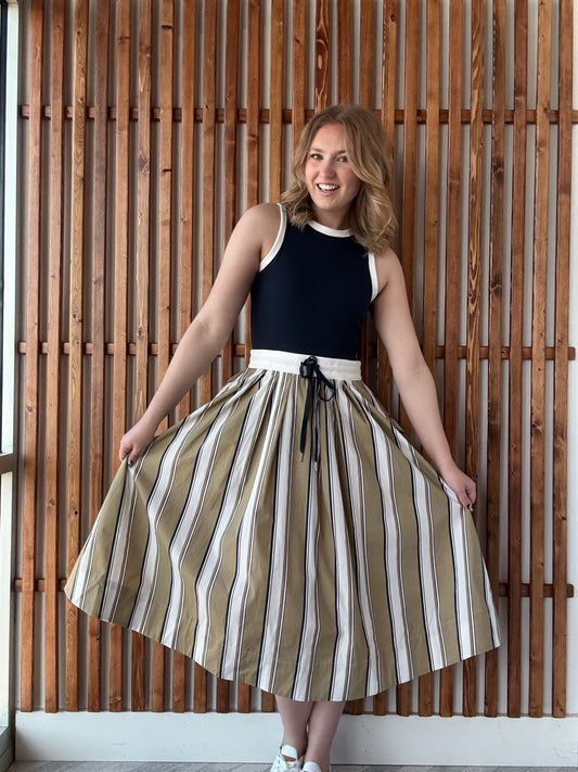 Coastal Navy Midi Dress