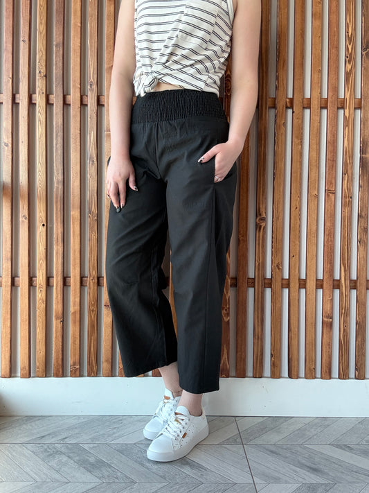 Crop Wide Leg Black Pants