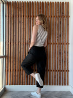 Crop Wide Leg Black Pants