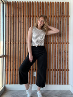 Crop Wide Leg Black Pants