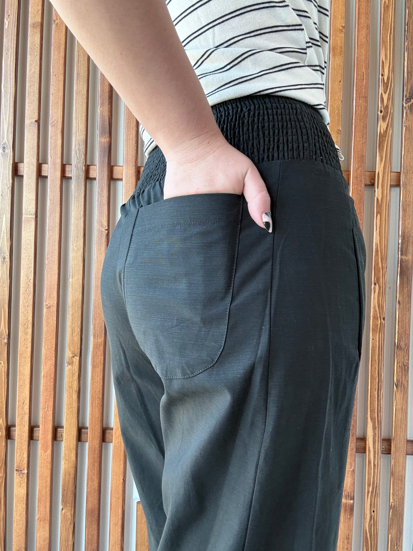 Crop Wide Leg Black Pants