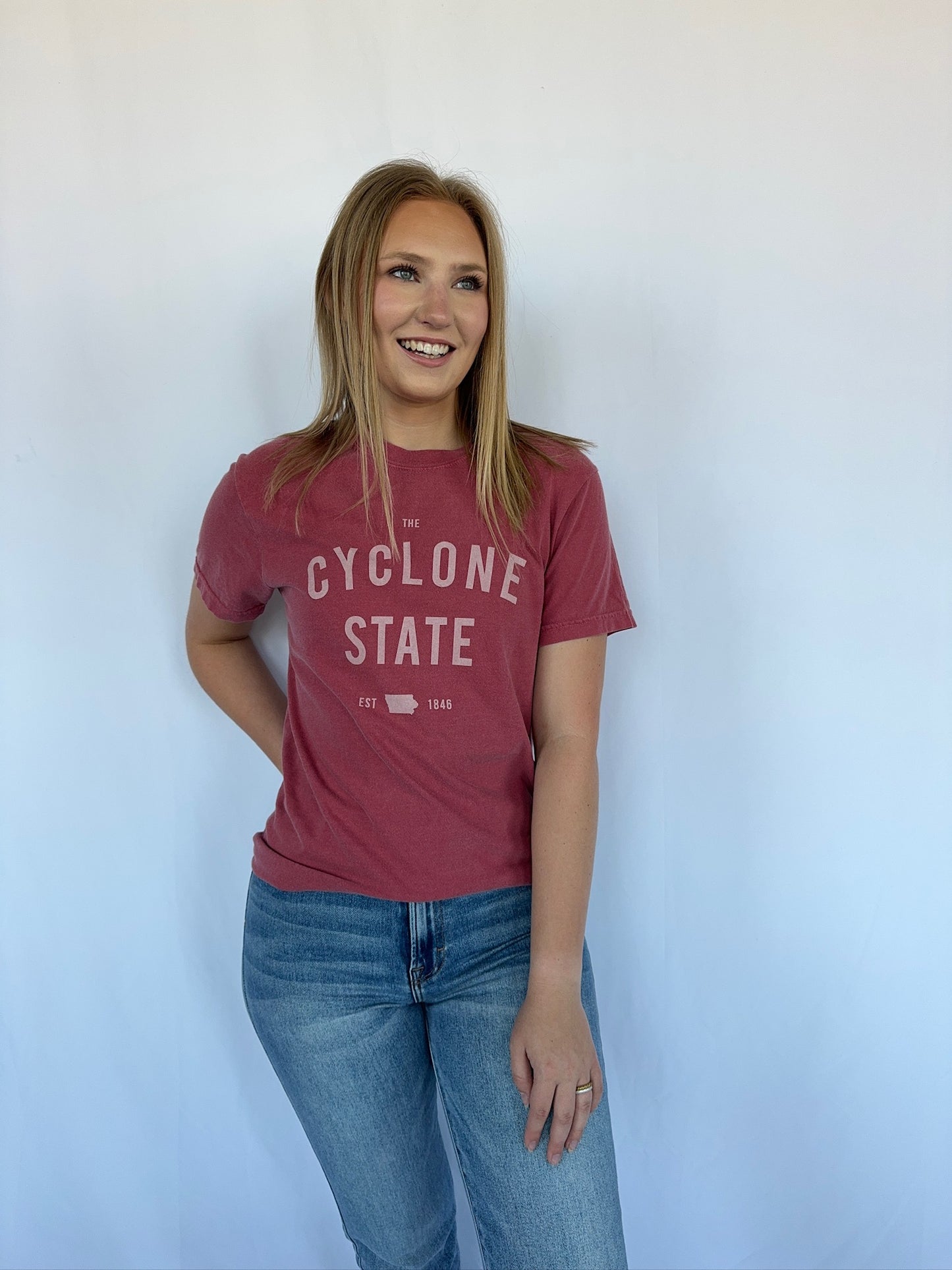 Cyclone State T-Shirt - Crimson