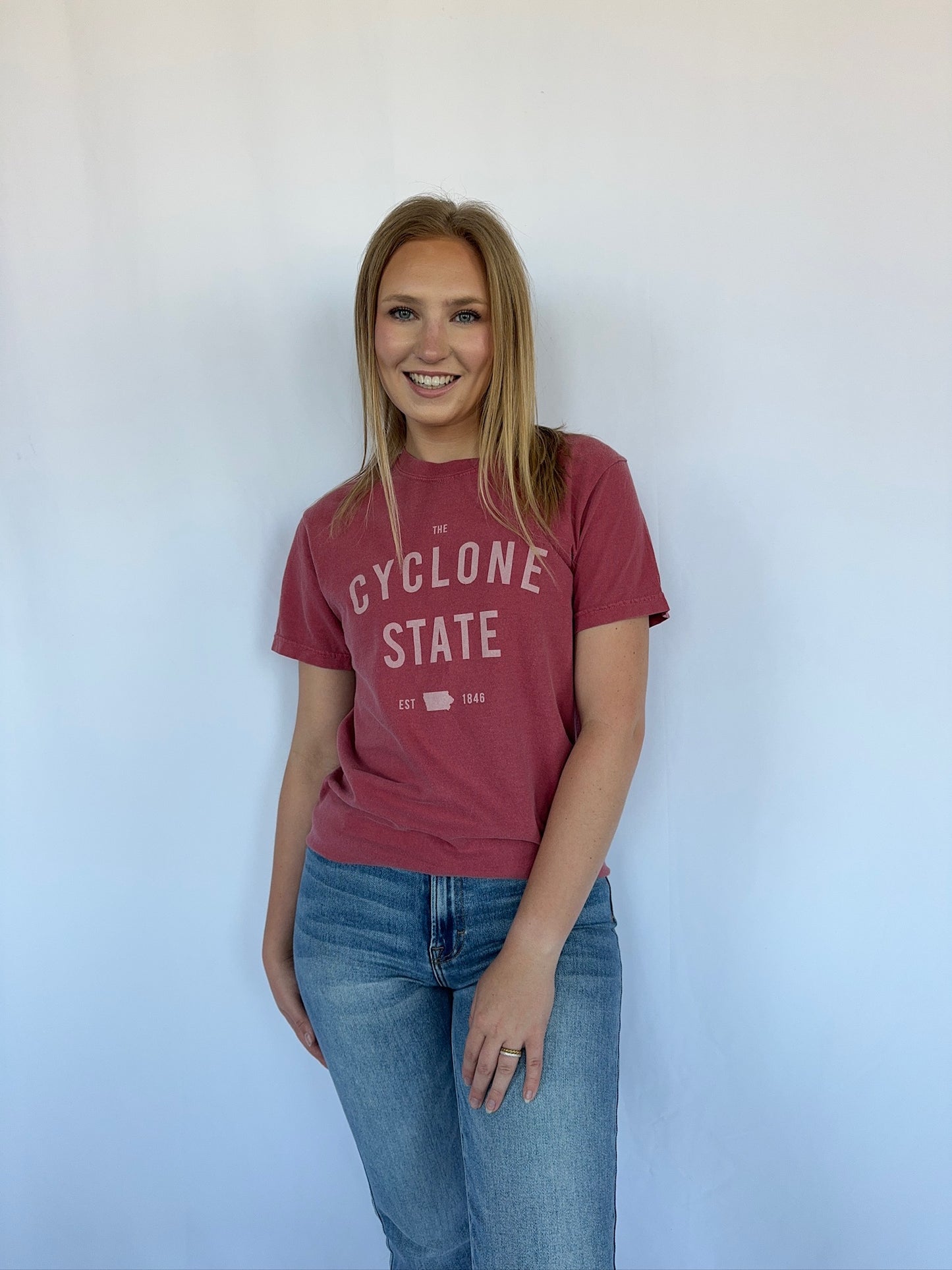 Cyclone State T-Shirt - Crimson - FINAL SALE