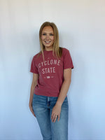 Cyclone State T-Shirt - Crimson