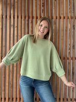 Cloudy Knit 3/4 Sleeve Top