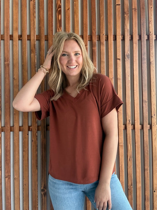 Lux V Neck Tee