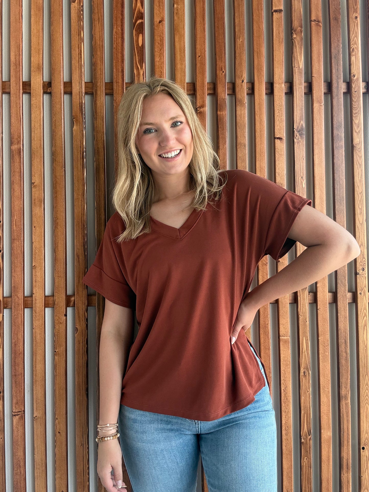 Lux V Neck Tee