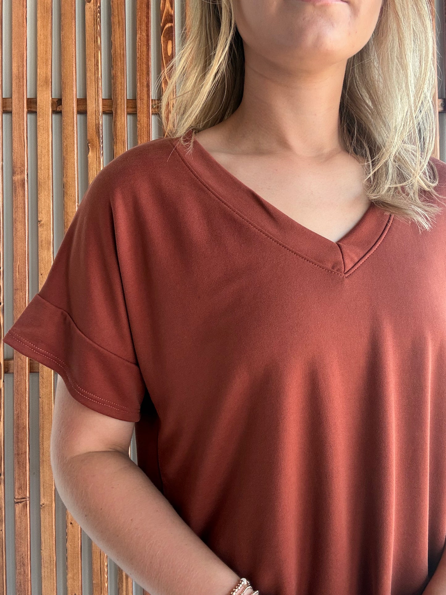 Lux V Neck Tee