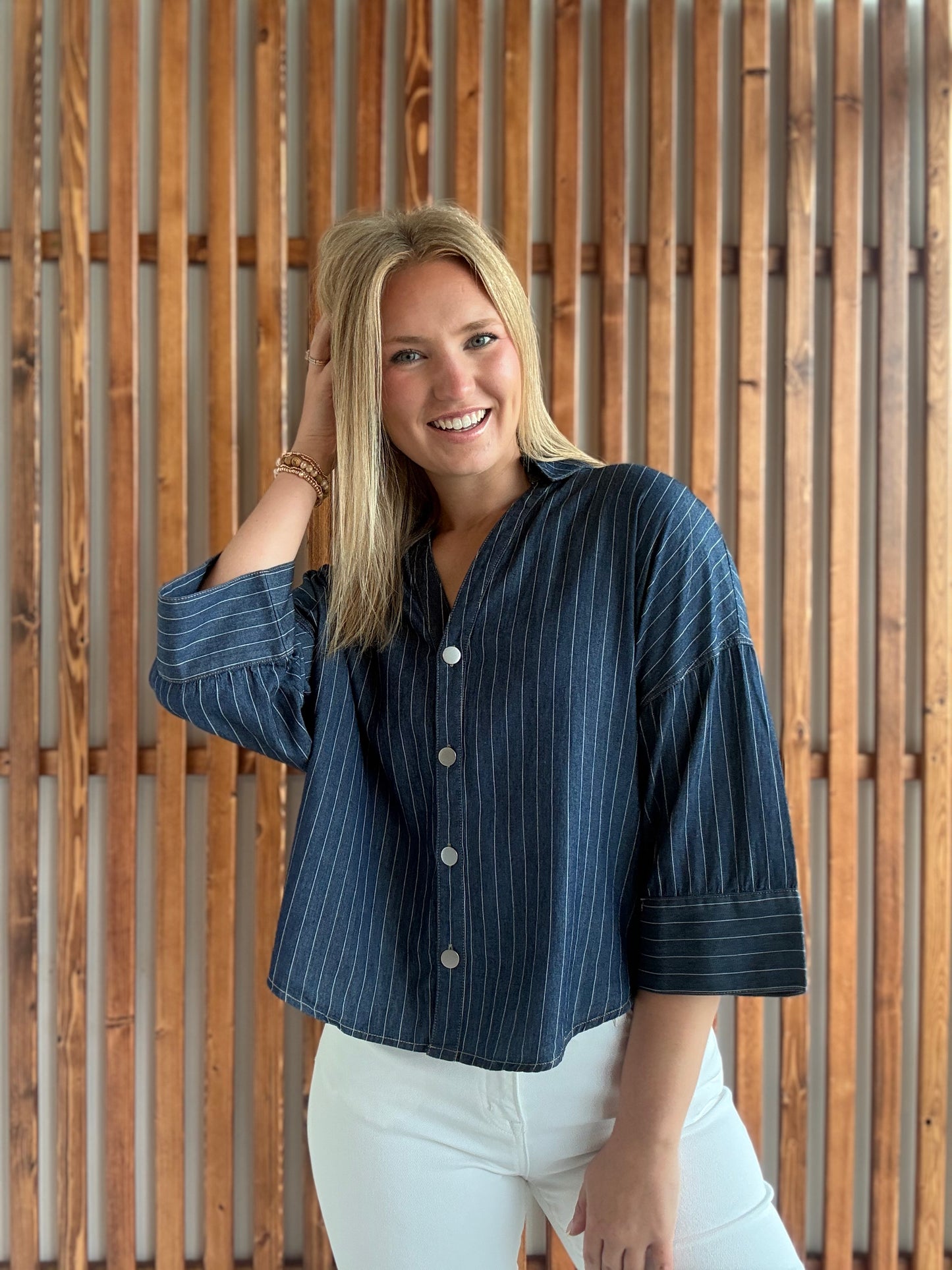 Dark Denim Button Down