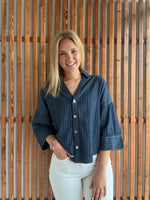 Dark Denim Button Down