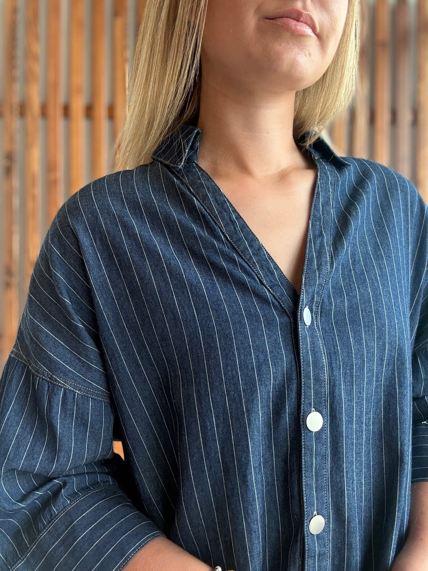 Dark Denim Button Down