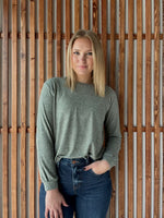 Soft Melange Long Sleeve - Dark Olive