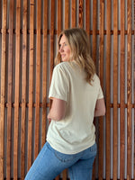 Iowa Distressed Tee - Cream
