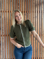 Short Puff Sleeve Cardi