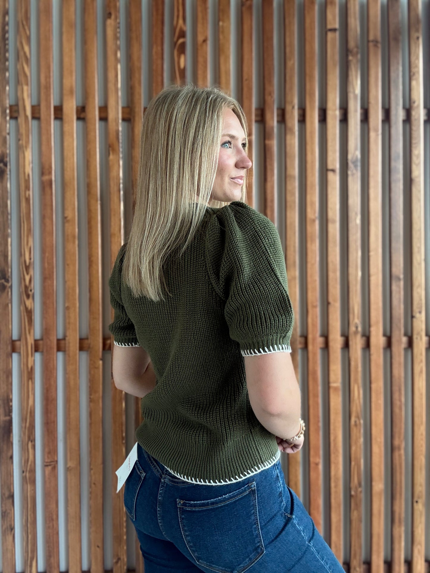 Short Puff Sleeve Cardi