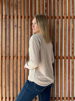 Ribbed Round Neck Long Sleeve - Ash Mocha