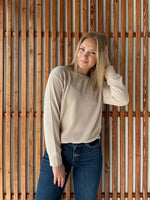 Ribbed Round Neck Long Sleeve - Ash Mocha