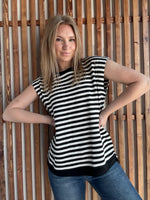 Striped Round Neck Knit Top