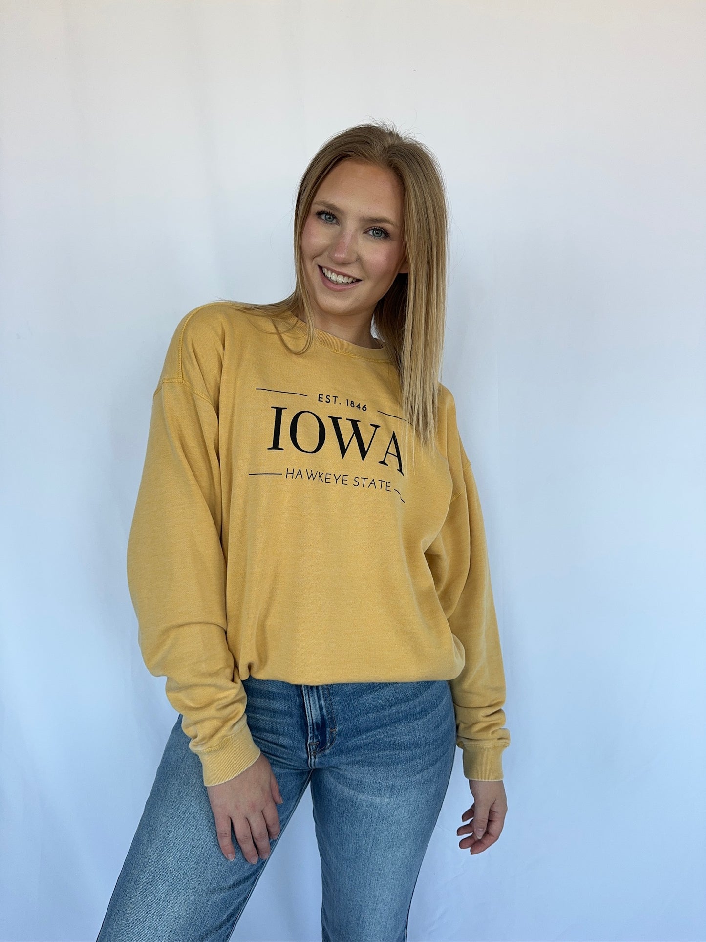 Est 1846 Hawkeye State - Mustard