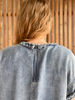 Denim Braid Detail Top