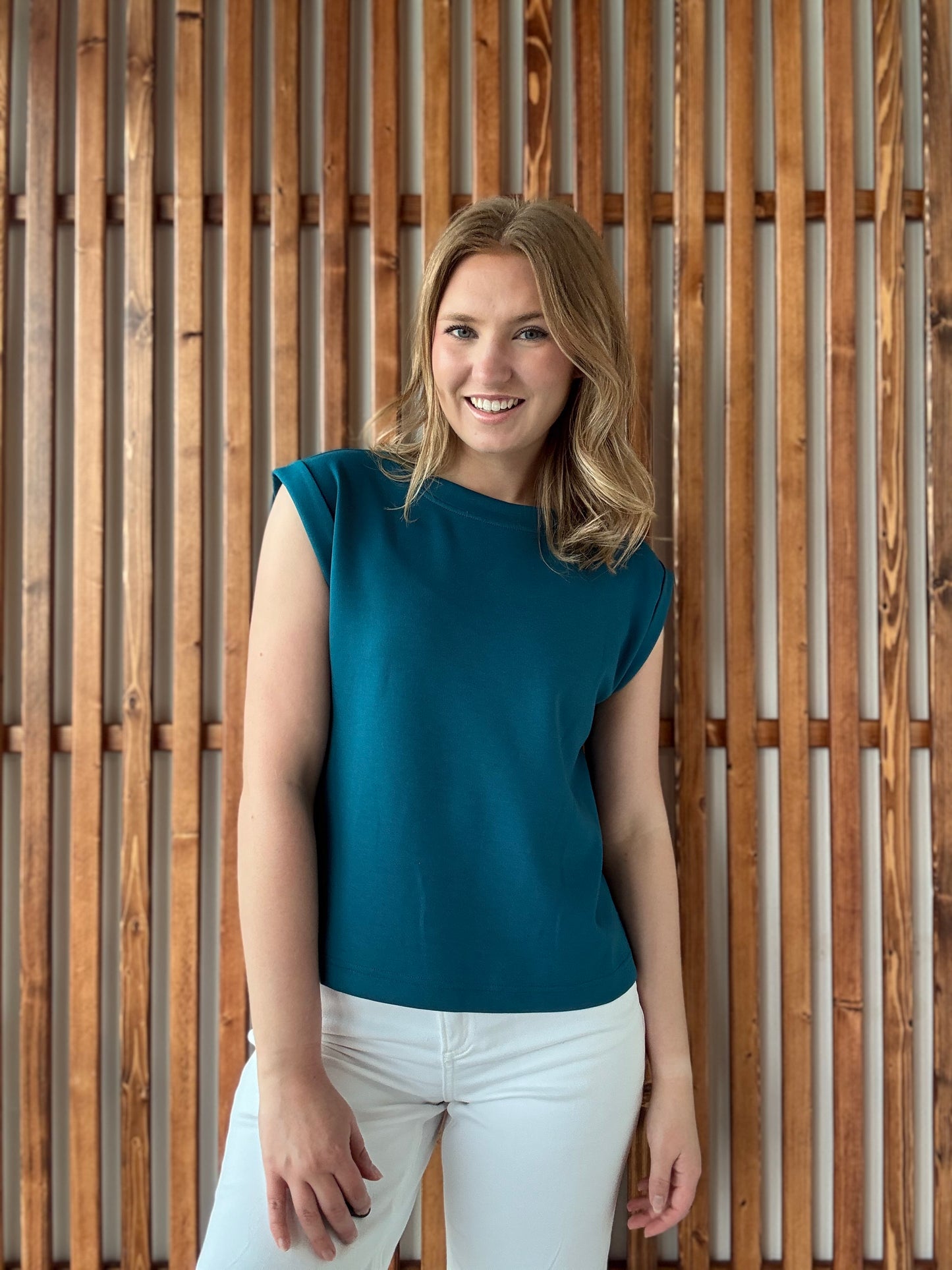 Scuba Sleeveless Top - Ocean Teal