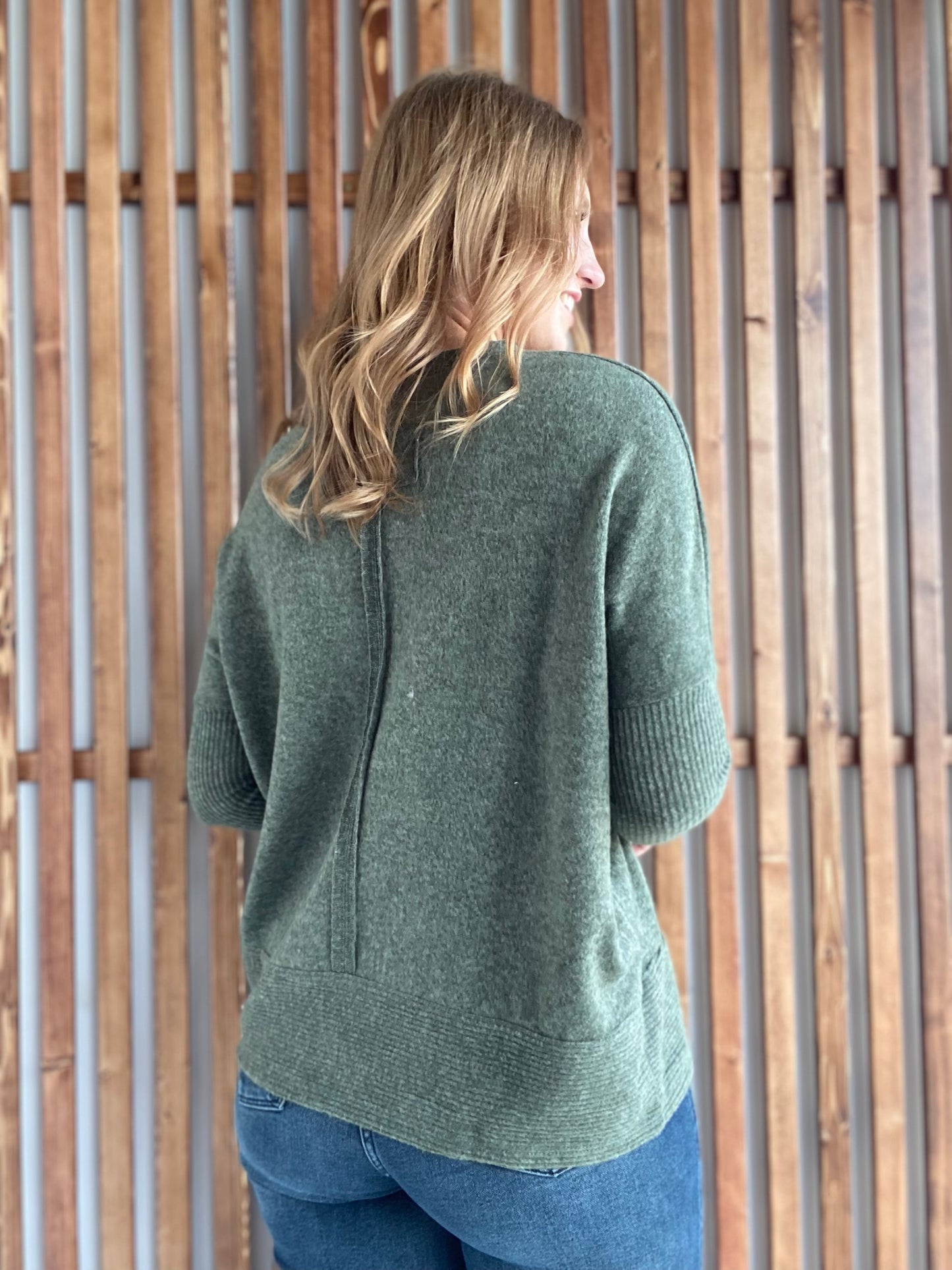 Super Soft Ribbed Sleeve Sweater