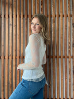 Lace Mock Neck Long Sleeve - Bone