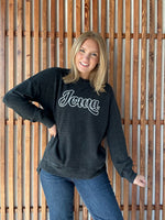 Ribbed Acid Wash Vintage Iowa with Pockets