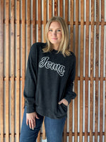 Ribbed Acid Wash Vintage Iowa with Pockets