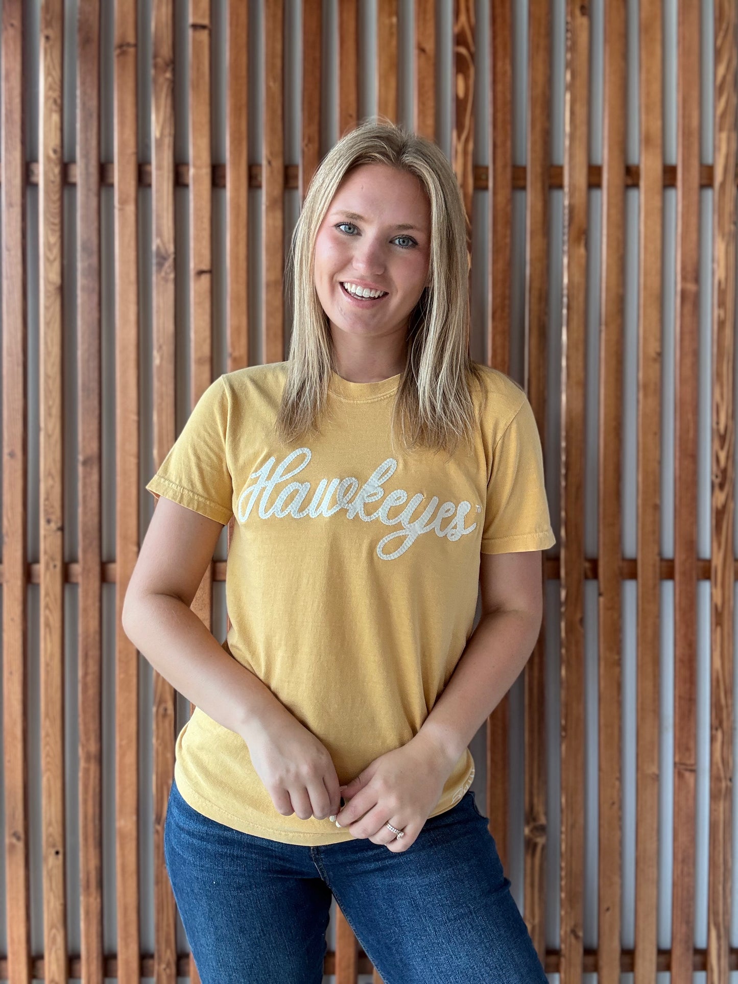 Hawkeye Forever Tee: Mustard