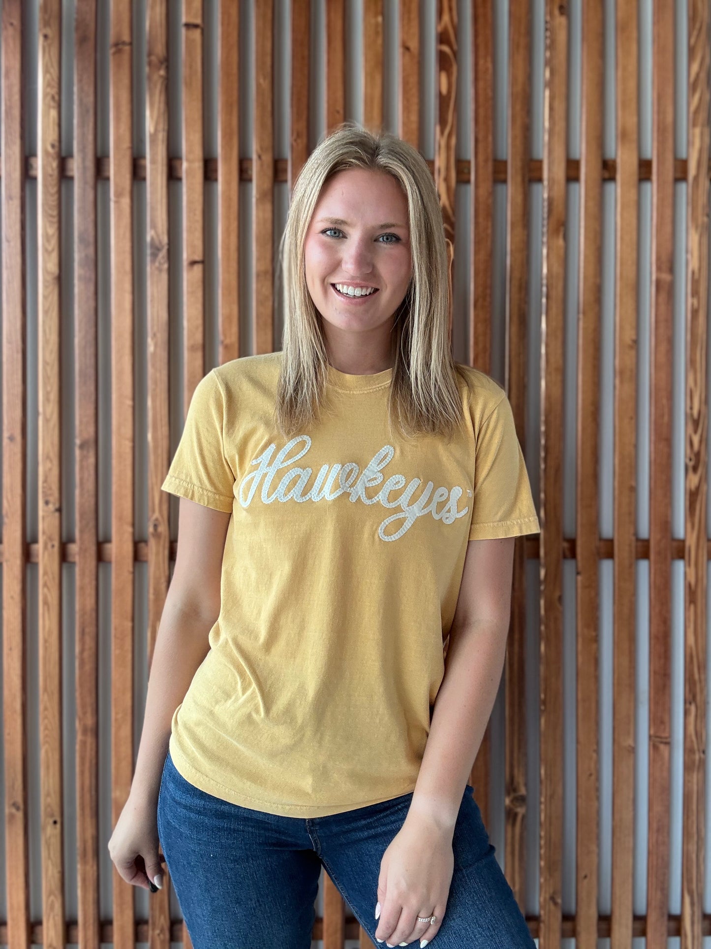 Hawkeye Forever Tee: Mustard