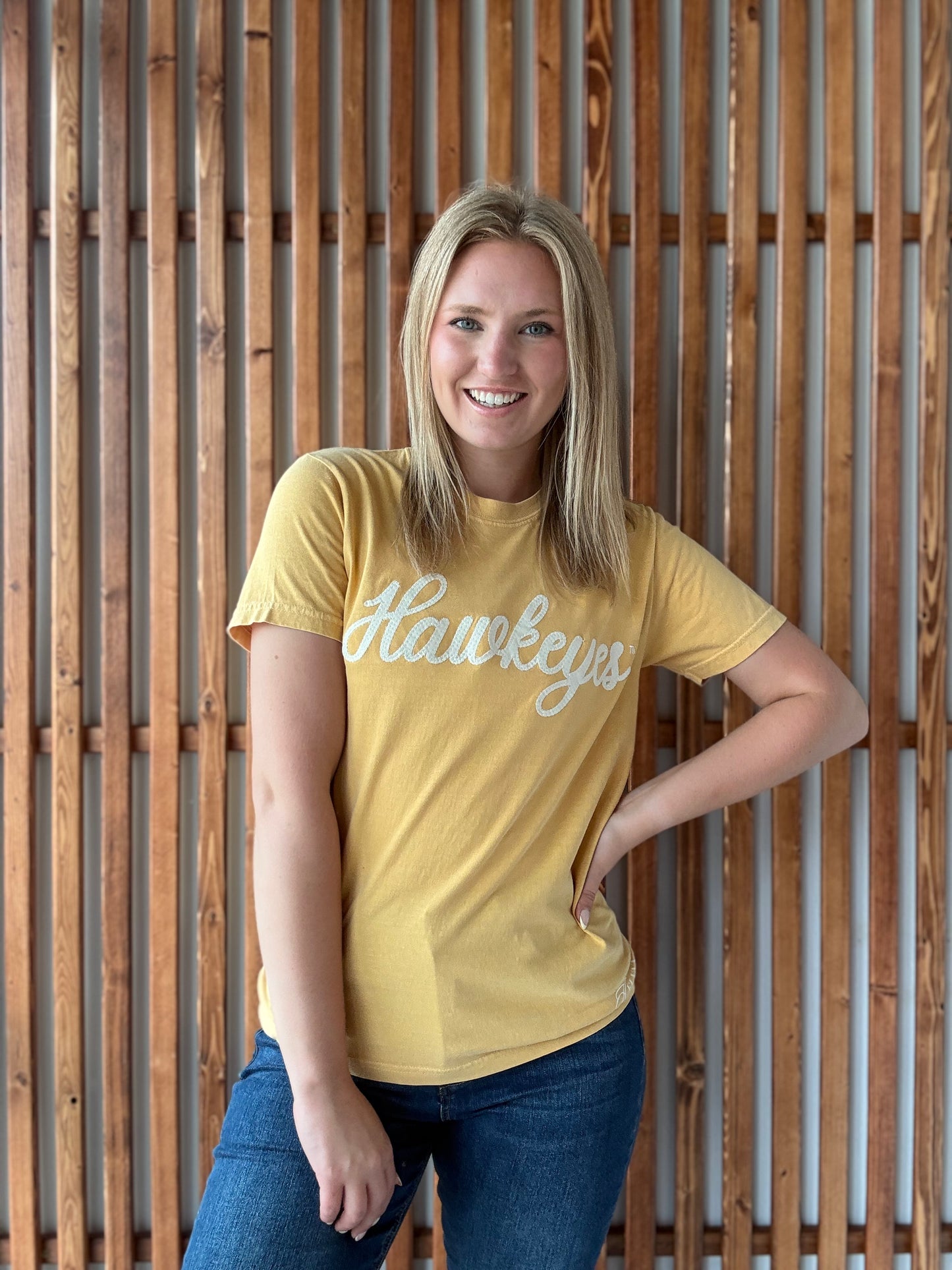 Hawkeye Forever Tee: Mustard