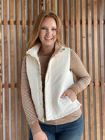 Cream Everyday Puffer Vest